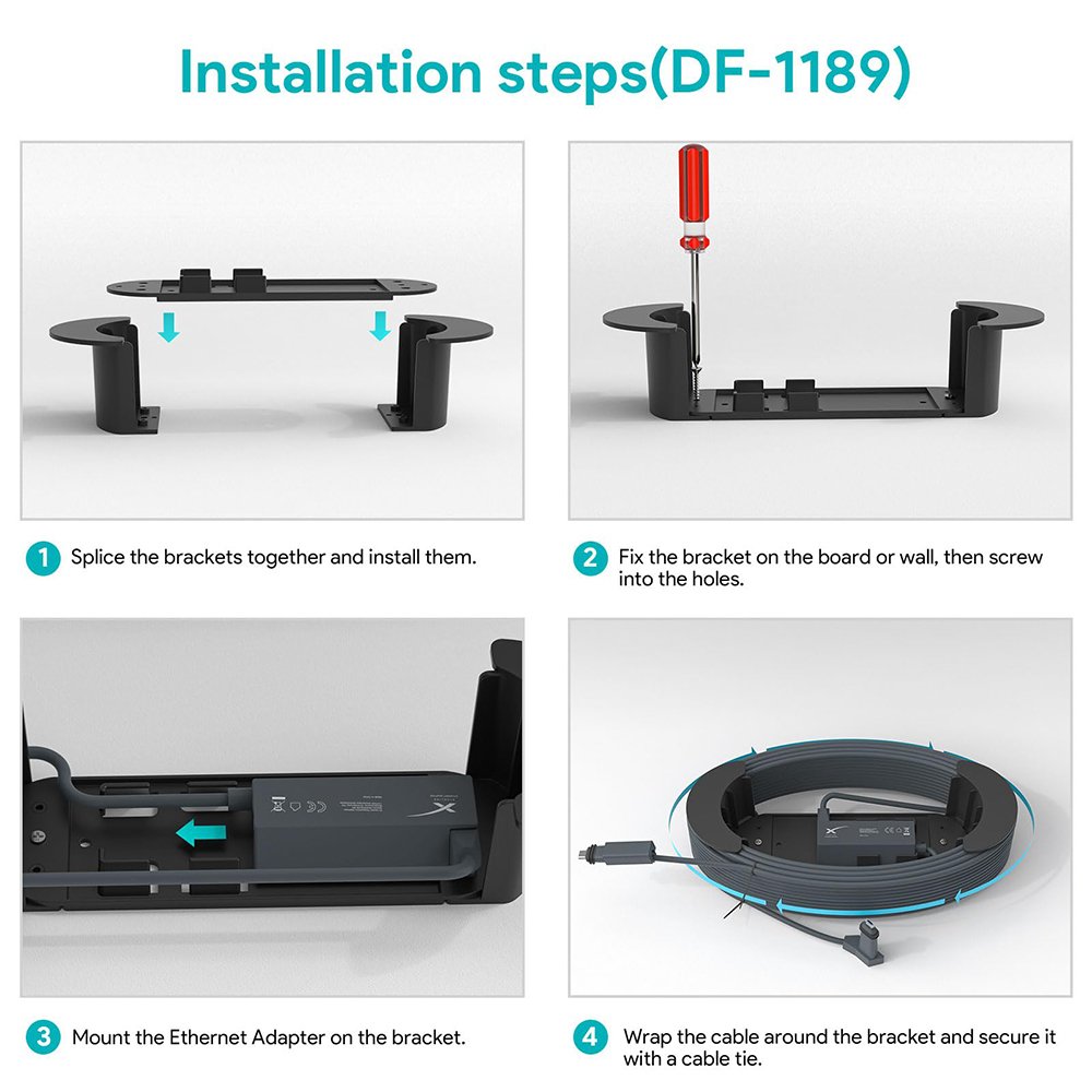 Starlink Ethernet Cable Caddy, Starlink Mounting Kit ABS Stability Starlink Gen 3 Cable Management Accessories for Cable